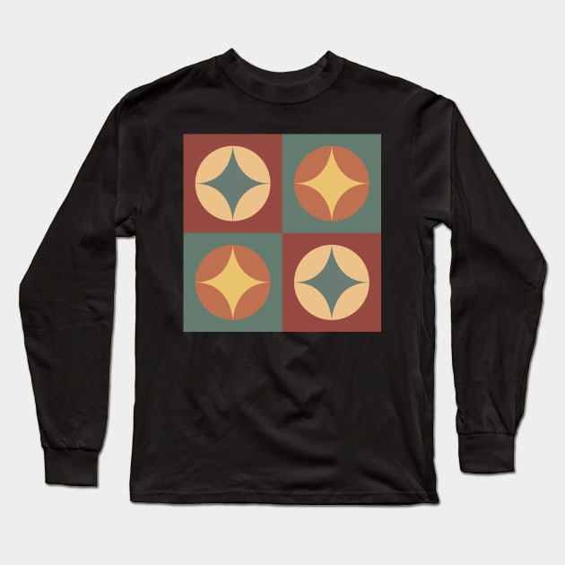 Abstract Geometric Pattern Long Sleeve T-Shirt by Genesis